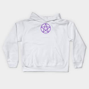 Pagan Wiccan Cheeky Witch® Purple Pentacle Kids Hoodie